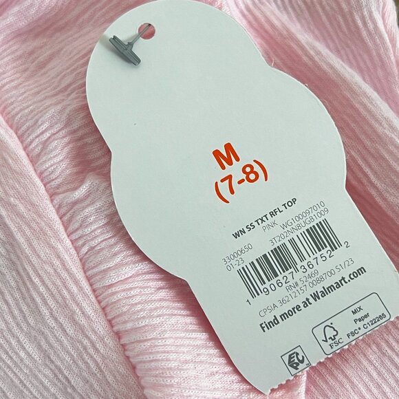 Wonder Nation® Solid Pink Ruffle Top Size 7-8 NEW - Picture 7 of 7